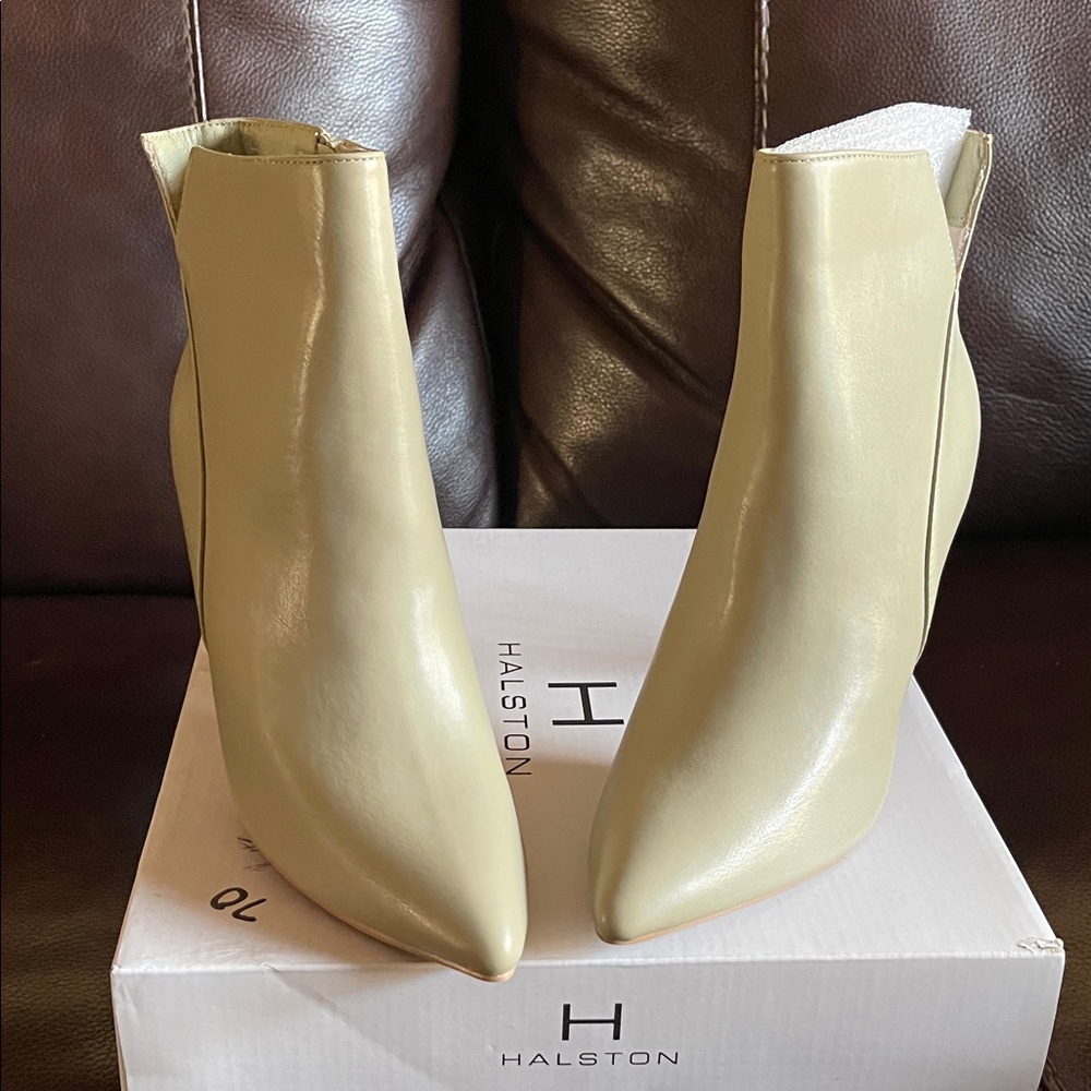Halston Heritage Women's Tan Ankle Booties